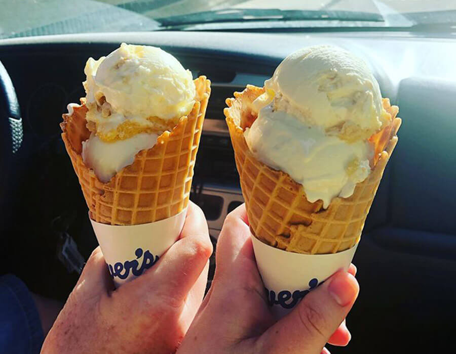 Fresh Frozen Custard in Waffle Cones