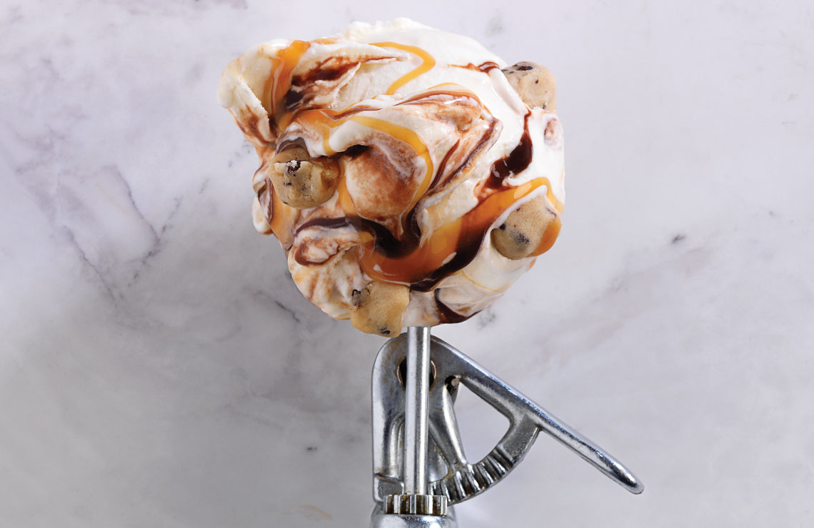 Scoop of Fresh Frozen Custard.