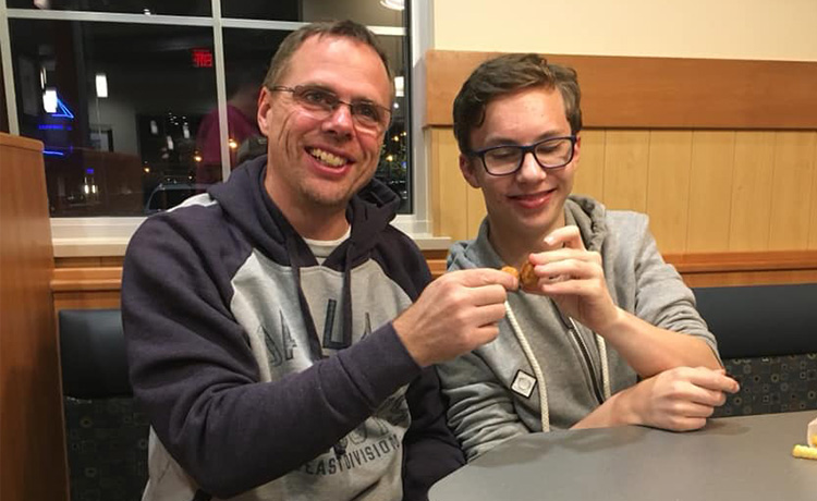 Niklas enjoys Wisconsin Cheese Curds at Culver’s