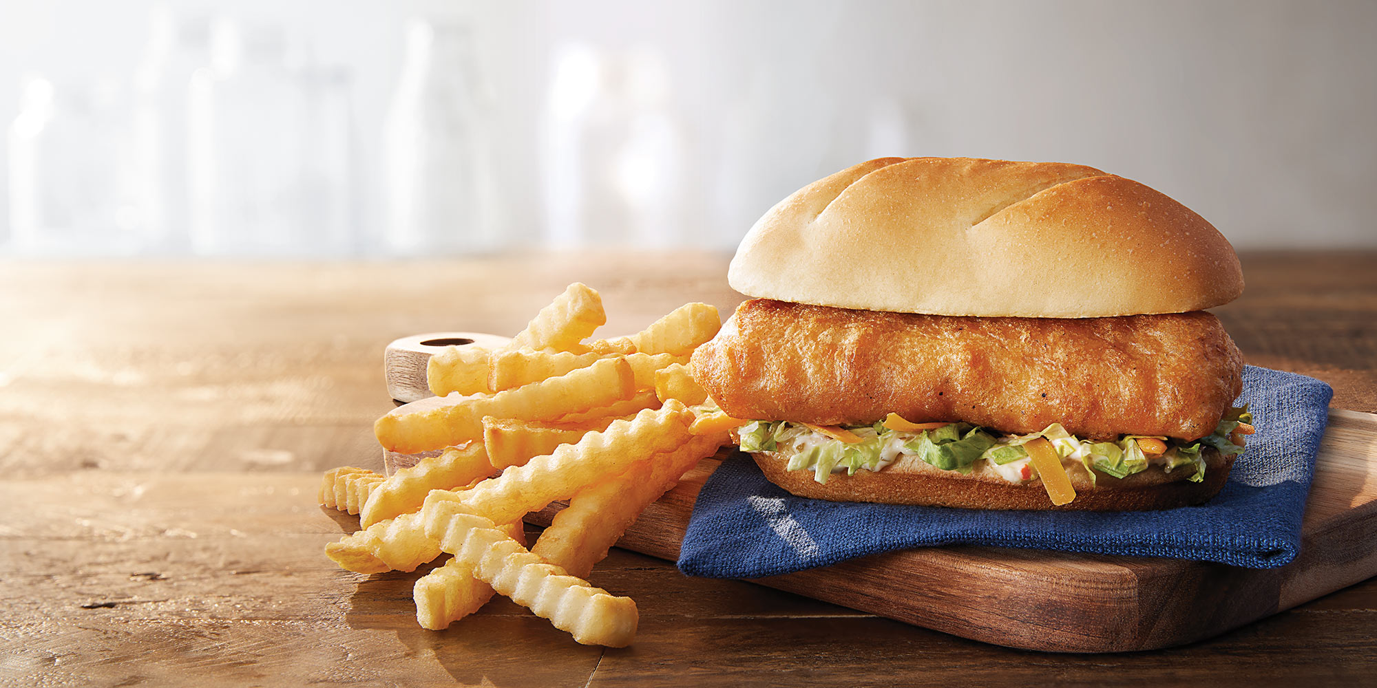 North Atlantic Cod Sandwich and Fries