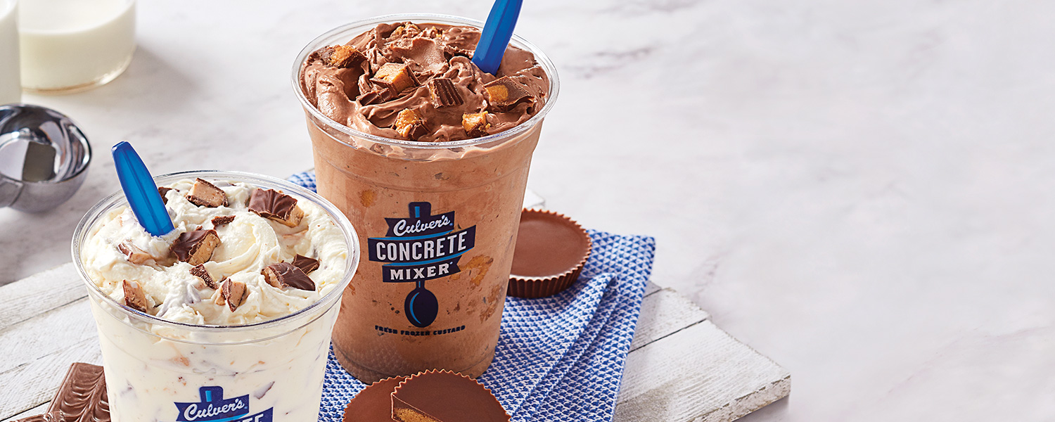 Concrete Mixers Frozen Custard Ice Cream Candy Mix ins Culver s 