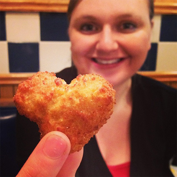 When you find a heart-shaped Cheese Curd. It’s true love.